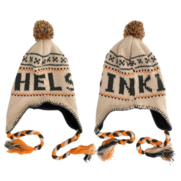Robin Ruth Helsinki Knit Earflap Pompom Hat - Picture 1 of 8